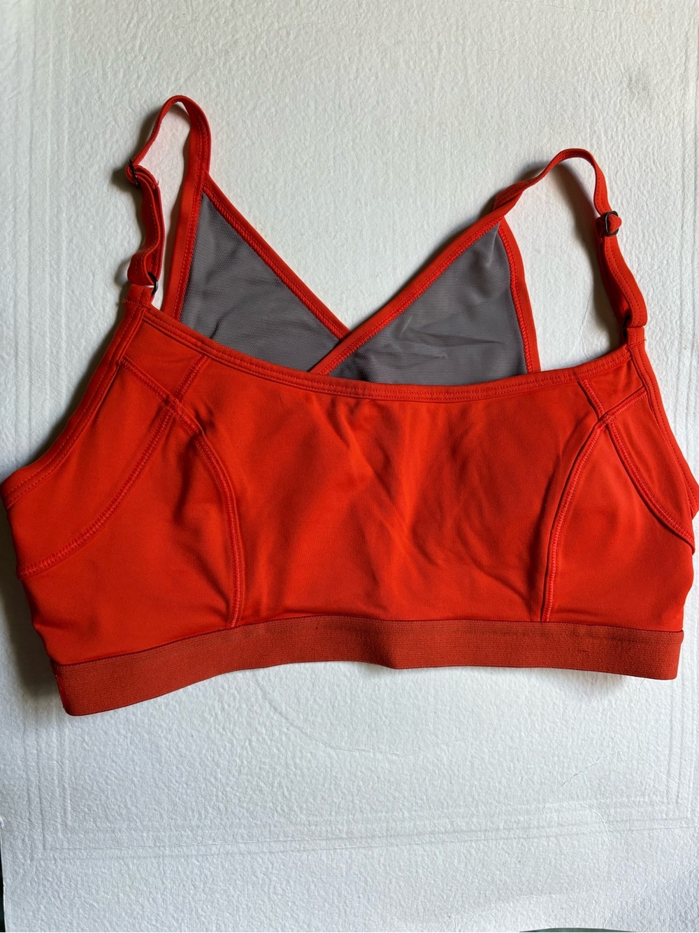 Lole Orange-Red Seamless Sports Bralette